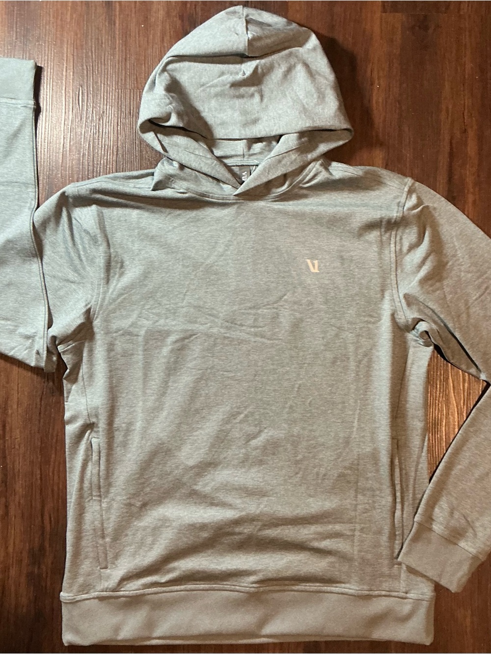 Vuori Light Gray Performance Hoodie